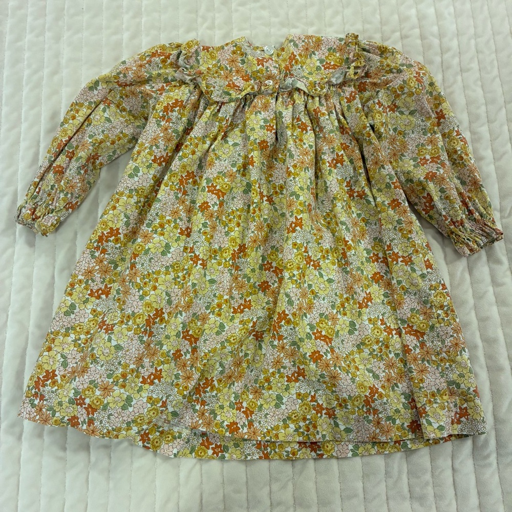 James & Lottie Floral Long Sleeve Dress 2t - Picture 3 of 3
